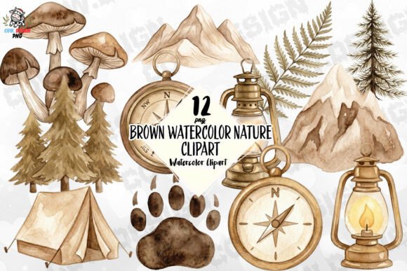 Download Brown Watercolor Nature Clipart PNG - Nature Collection