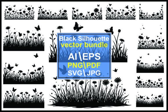 Download Nature Clipart, Grass Flower Butterfly - Nature Collection