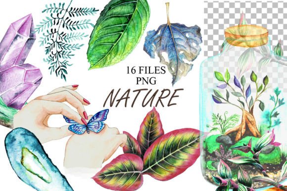 Download Watercolor Nature Clipart, Sublimation - Nature Collection