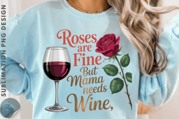 Download Roses Are Fine but Mama Needs Wine Subli - Premium Resources