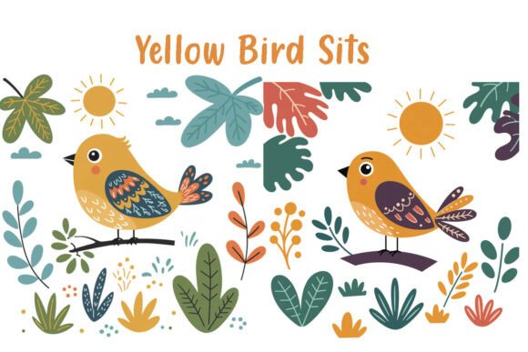 Download Cute Cartoon Bird &amp; Aesthetic Nature Art - Nature Collection