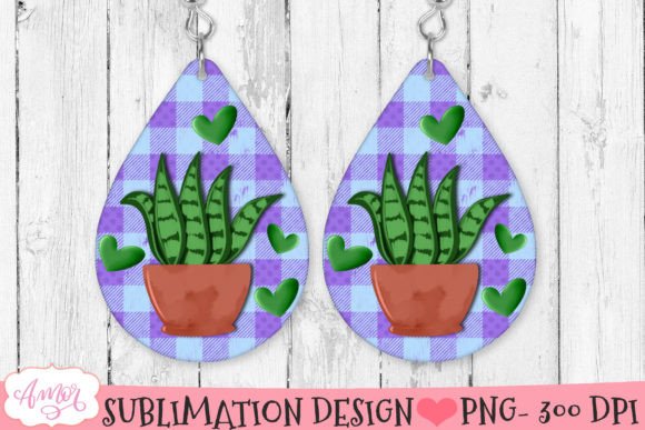 Download Earring Sublimation PNG for Plant Mom - Premium Resources